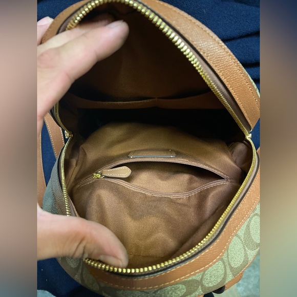 Coach Kenley Backpack - Legacy Khaki Signature Multicolor Stripe Backpack - Picture 5 of 8